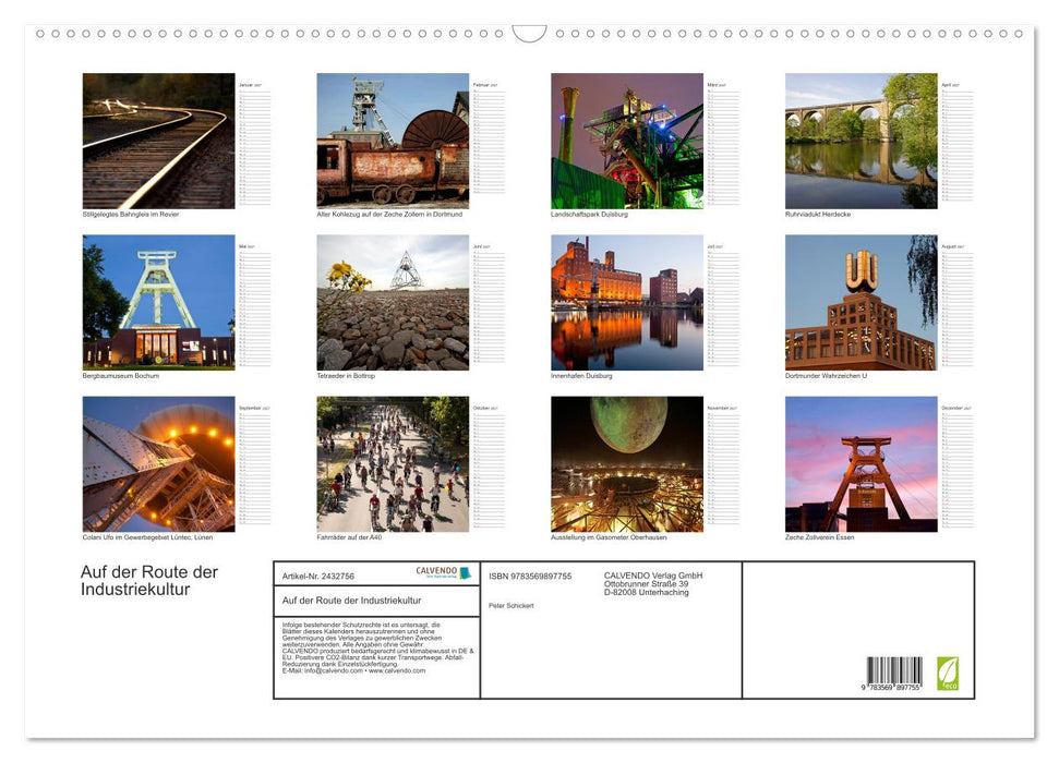 Auf der Route der Industriekultur (CALVENDO Wandkalender 2027)