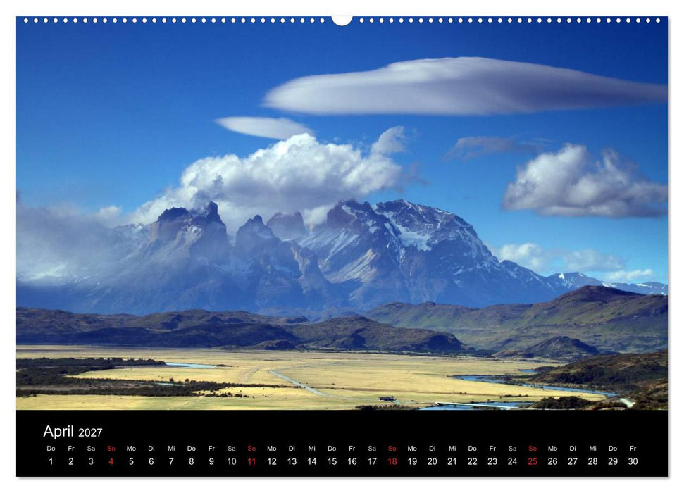 Südpatagonien – das "Ende" der Welt (CALVENDO Premium Wandkalender 2027)