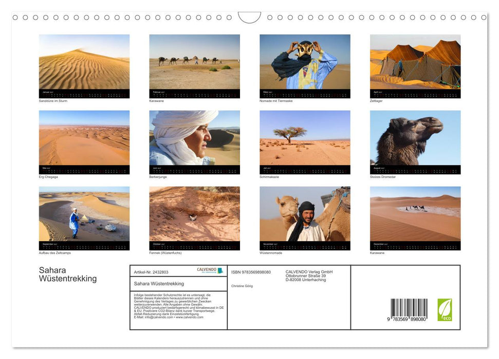 Sahara Wüstentrekking (CALVENDO Wandkalender 2027)