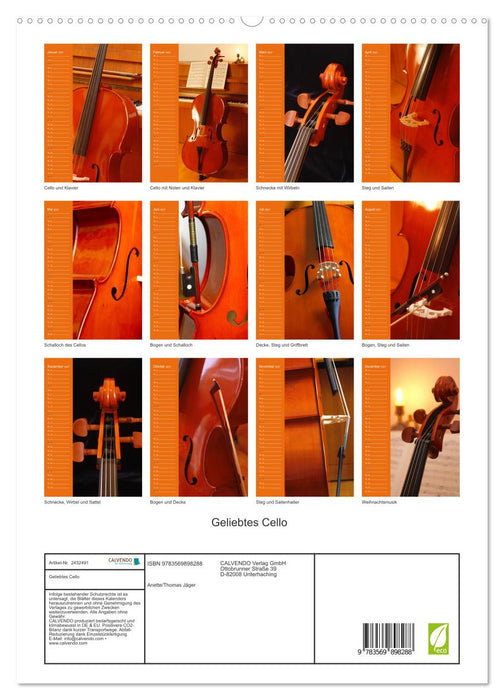 Geliebtes Cello (CALVENDO Premium Wandkalender 2027)