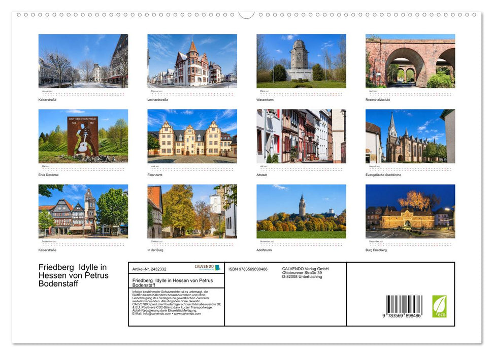 Friedberg Idylle in Hessen von Petrus Bodenstaff (CALVENDO Premium Wandkalender 2027)