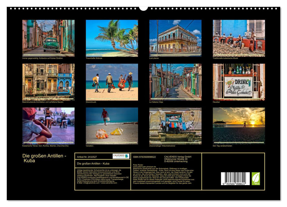 Die großen Antillen - Kuba (CALVENDO Premium Wandkalender 2027)