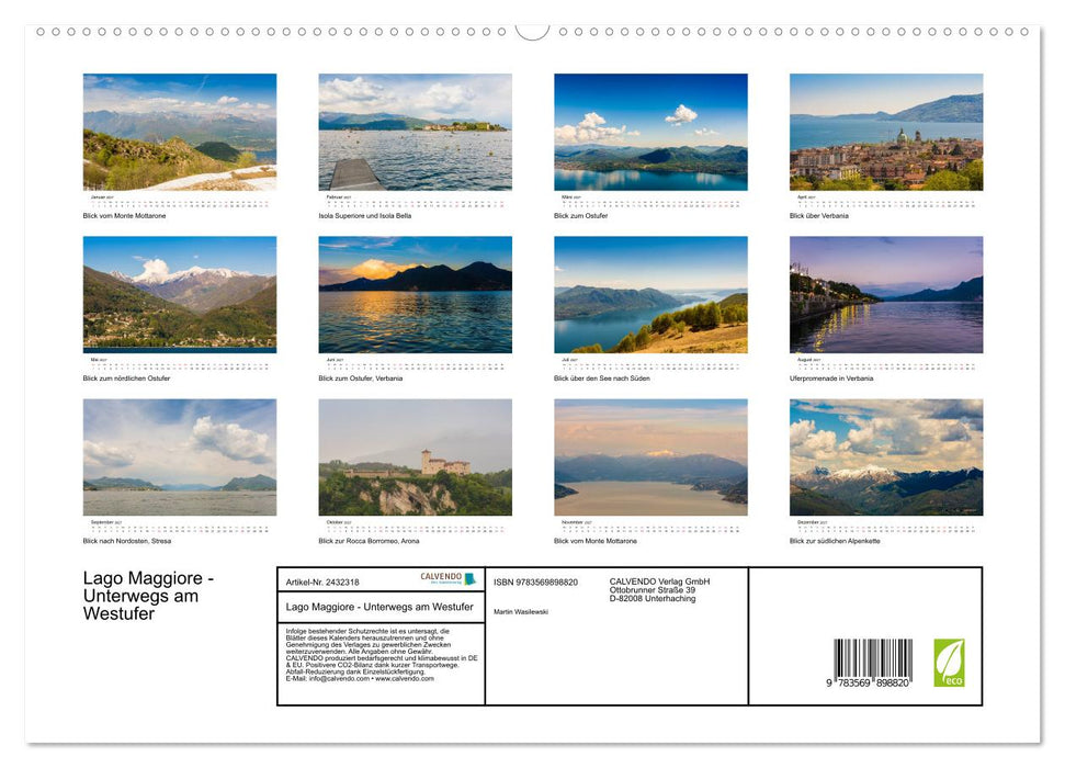 Lago Maggiore - Unterwegs am Westufer (CALVENDO Premium Wandkalender 2027)