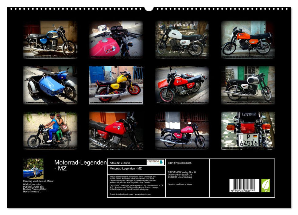Motorrad-Legenden - MZ (CALVENDO Premium Wandkalender 2027)