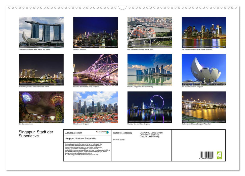 Singapur. Stadt der Superlative (CALVENDO Wandkalender 2027)