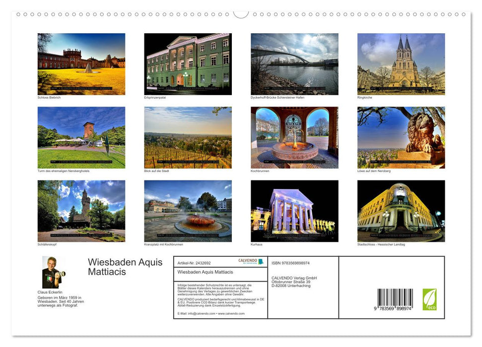 Wiesbaden Aquis Mattiacis (CALVENDO Premium Wandkalender 2027)