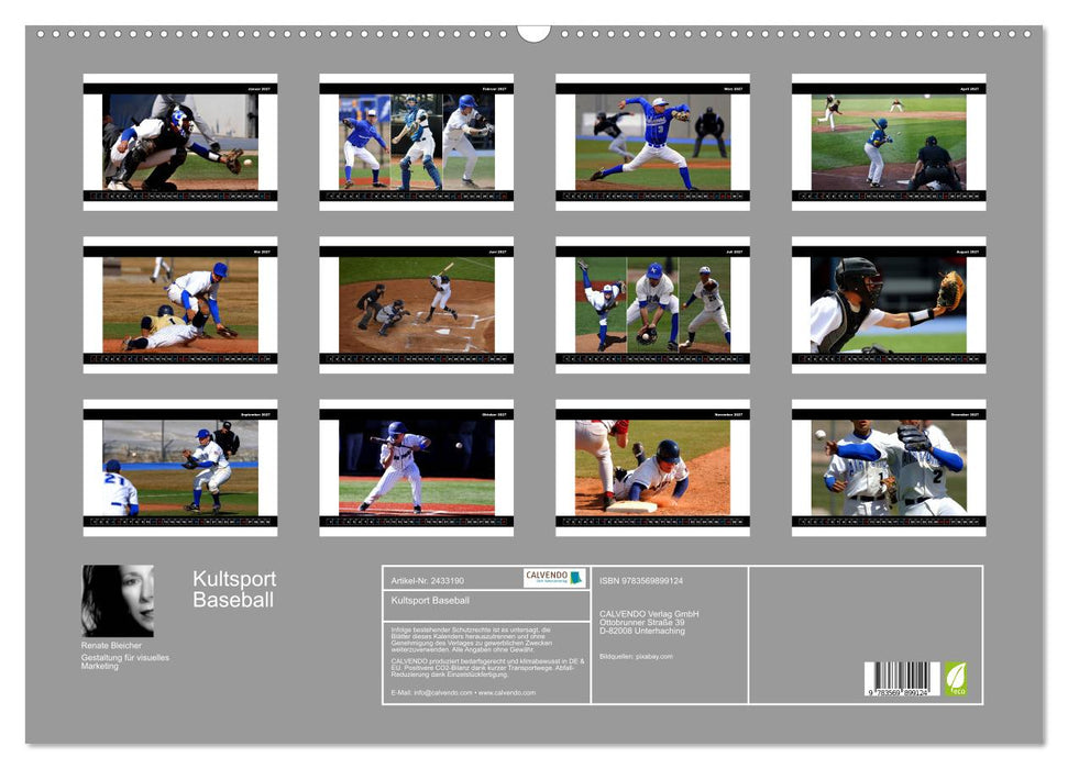 Kultsport Baseball (CALVENDO Wandkalender 2027)