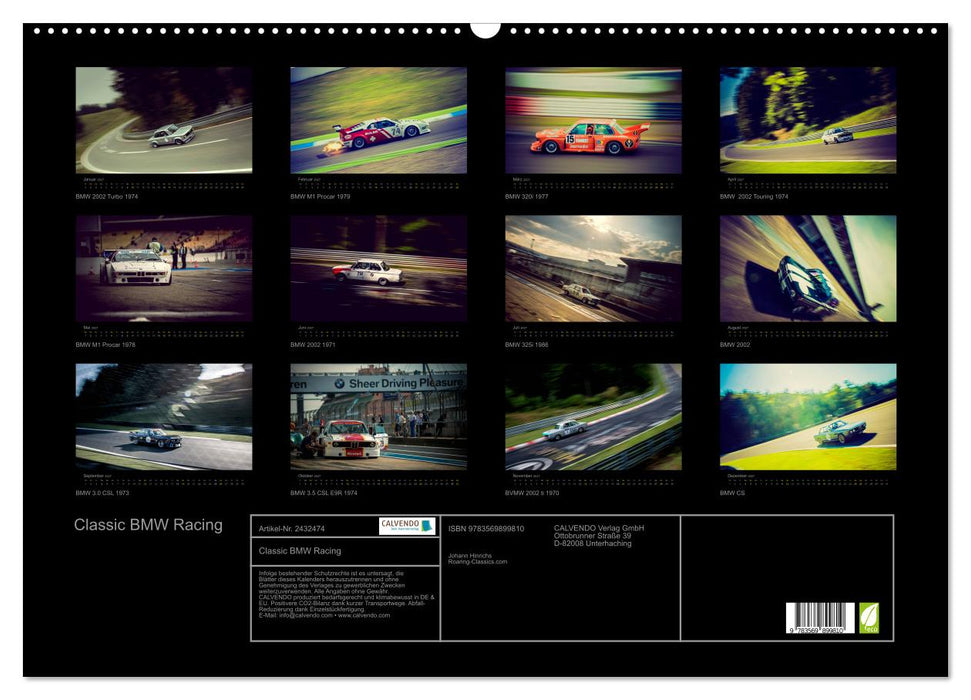Classic BMW Racing (CALVENDO Wandkalender 2027)
