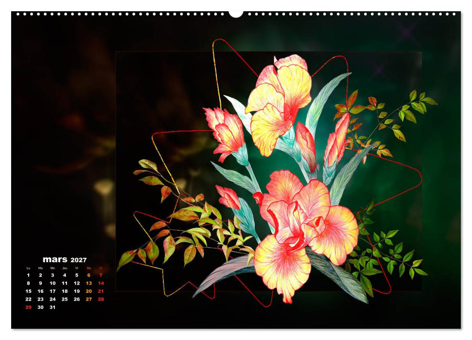Images d'art Ikebana (CALVENDO Calendrier supérieur 2027)