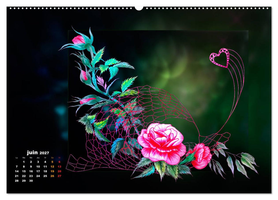 Images d'art Ikebana (CALVENDO Calendrier supérieur 2027)
