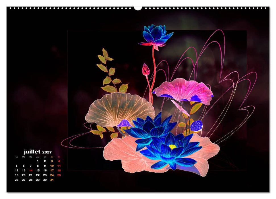 Images d'art Ikebana (CALVENDO Calendrier supérieur 2027)