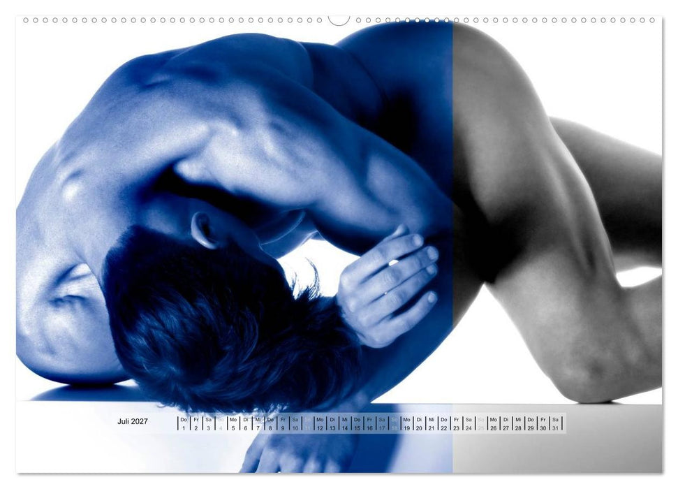Naked men behind the colors – Ästhetische Aktfotografien (CALVENDO Premium Wandkalender 2027)