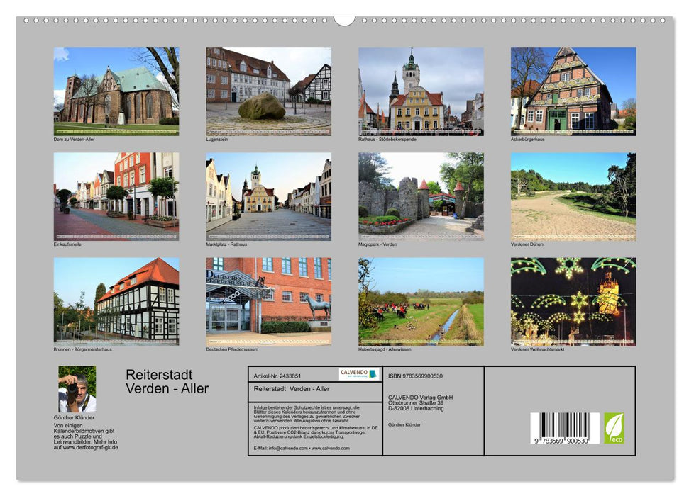 Reiterstadt Verden - Aller (CALVENDO Premium Wandkalender 2027)