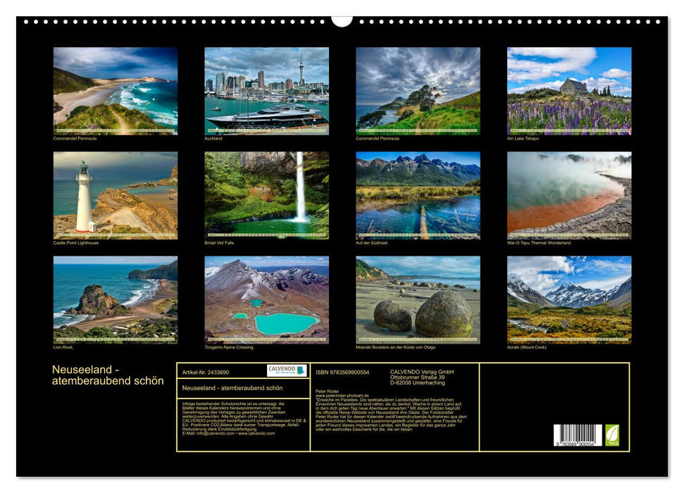 Neuseeland - atemberaubend schön (CALVENDO Wandkalender 2027)