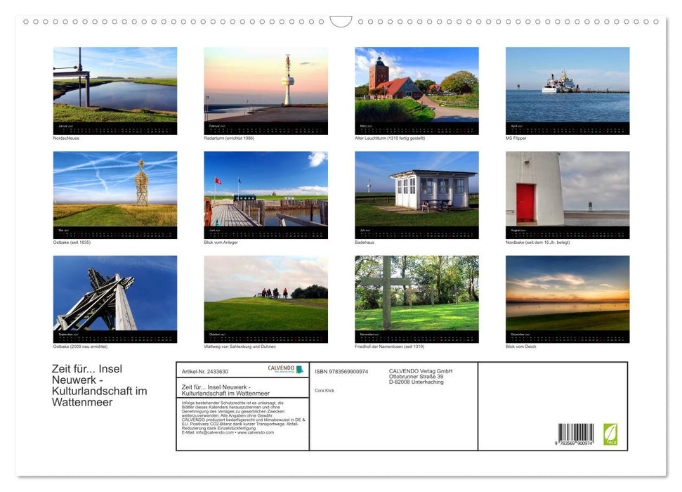 Zeit für... Insel Neuwerk - Kulturlandschaft im Wattenmeer (CALVENDO Wandkalender 2027)