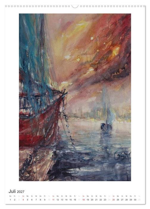 Ein Hauch von Impressionismus – Aquarelle von Isolde Gänesch (CALVENDO Premium Wandkalender 2027)