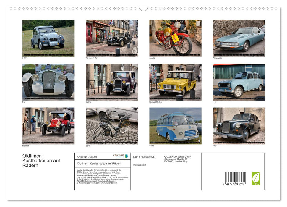 Oldtimer - Kostbarkeiten auf Rädern (CALVENDO Premium Wandkalender 2027)