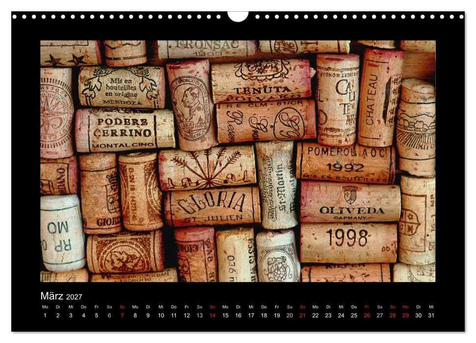 Wein - Reben, Wingerte und historische Weinkeller (CALVENDO Wandkalender 2027)