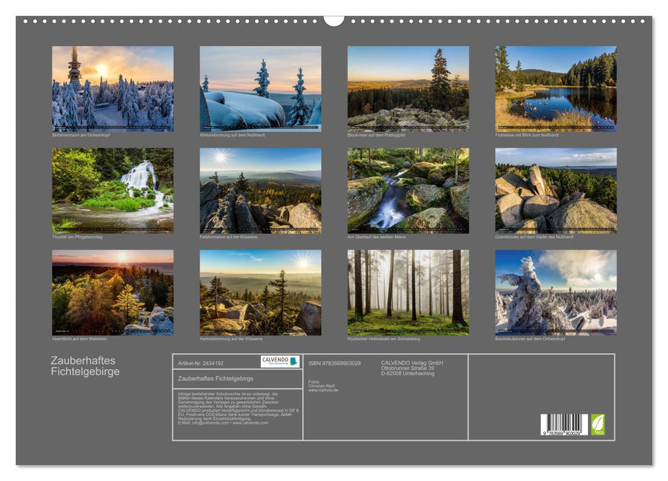 Zauberhaftes Fichtelgebirge (CALVENDO Wandkalender 2027)