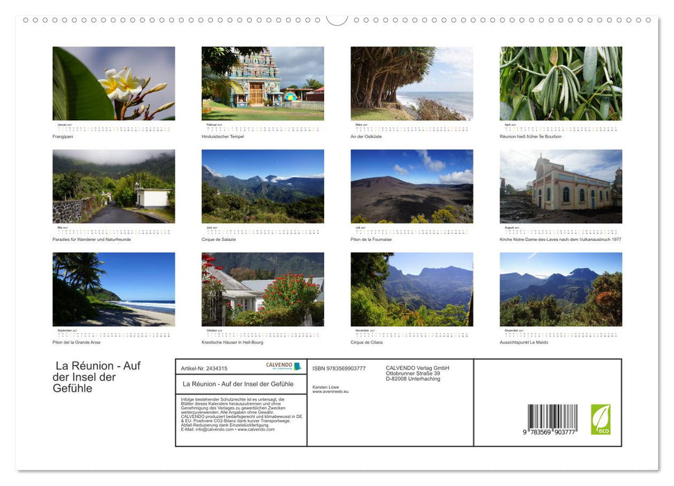 La Réunion - Auf der Insel der Gefühle (CALVENDO Premium Wandkalender 2027)