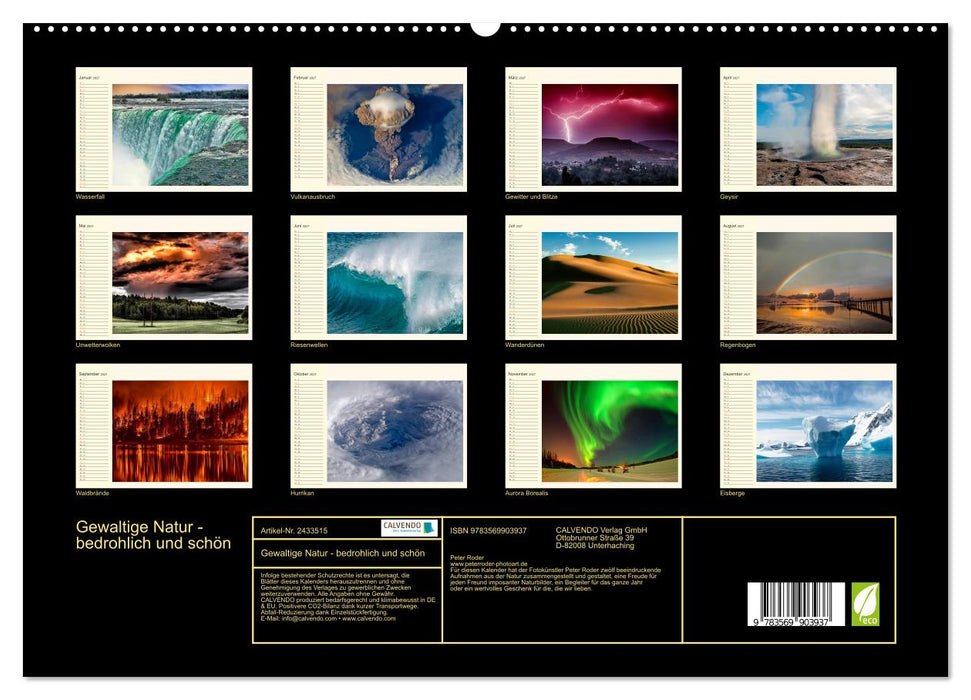 Gewaltige Natur - bedrohlich und schön (CALVENDO Premium Wandkalender 2027)