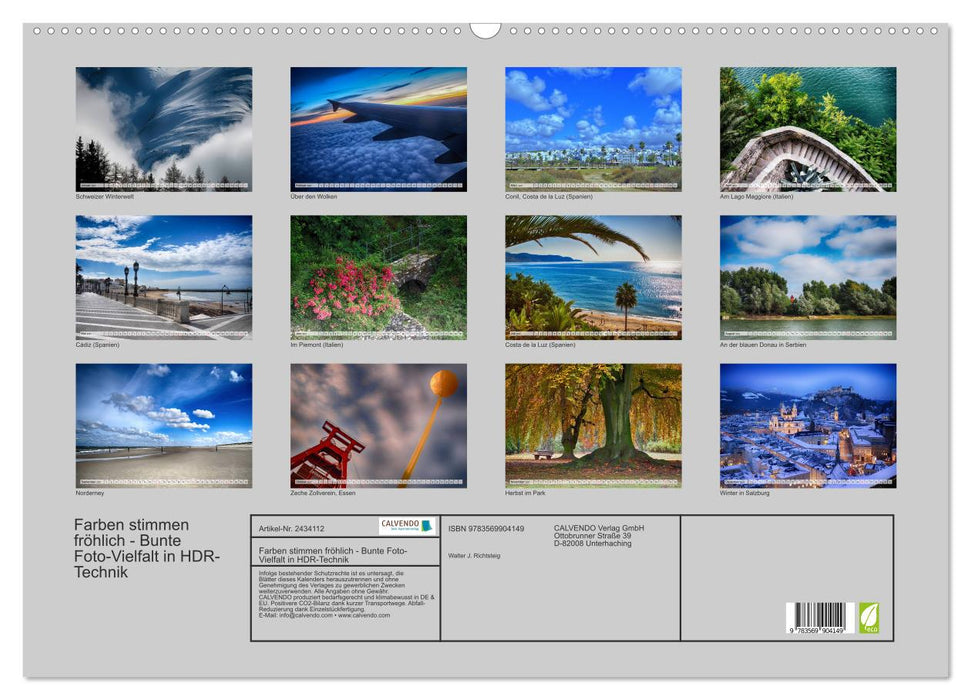 Farben stimmen fröhlich - Bunte Foto-Vielfalt in HDR-Technik (CALVENDO Wandkalender 2027)