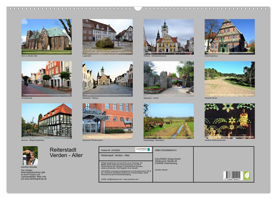 Reiterstadt Verden - Aller (CALVENDO Wandkalender 2027)