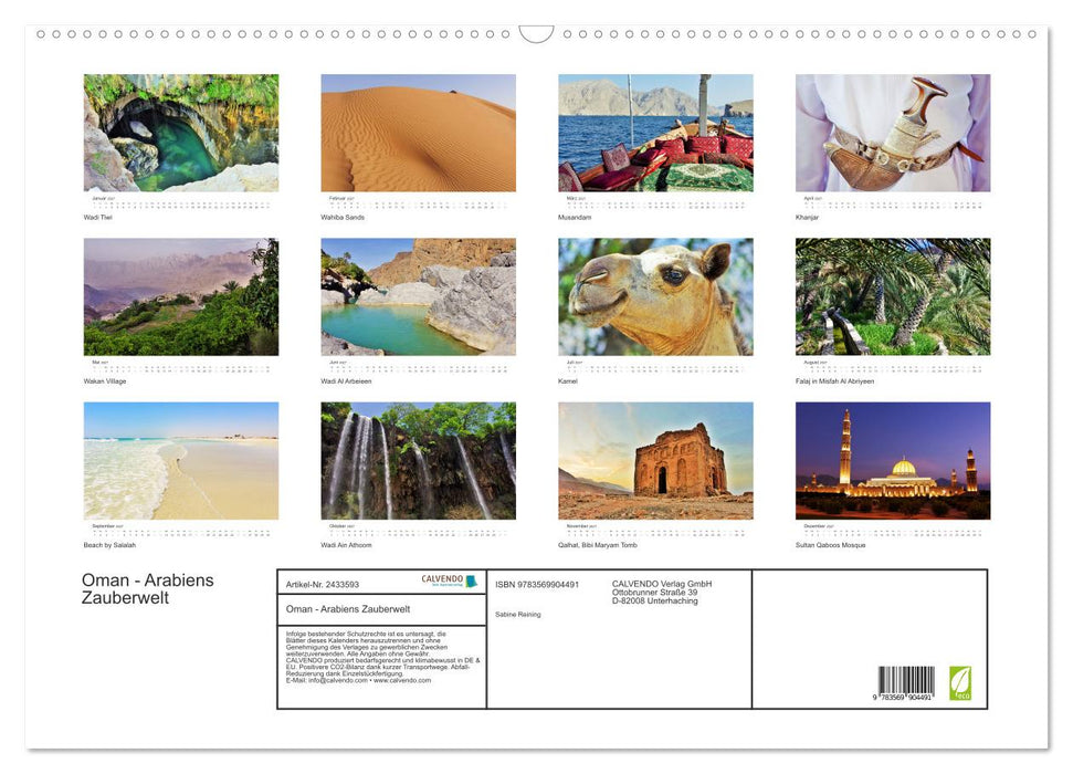Oman - Arabiens Zauberwelt (CALVENDO Wandkalender 2027)