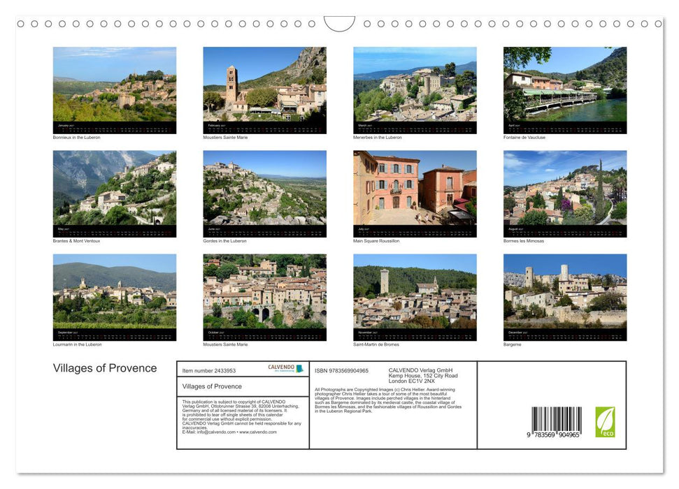 Villages of Provence (CALVENDO Monthly Calendar 2027)