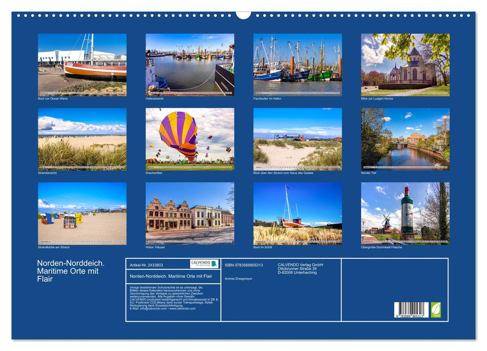 Norden-Norddeich. Maritime Orte mit Flair (CALVENDO Wandkalender 2027)