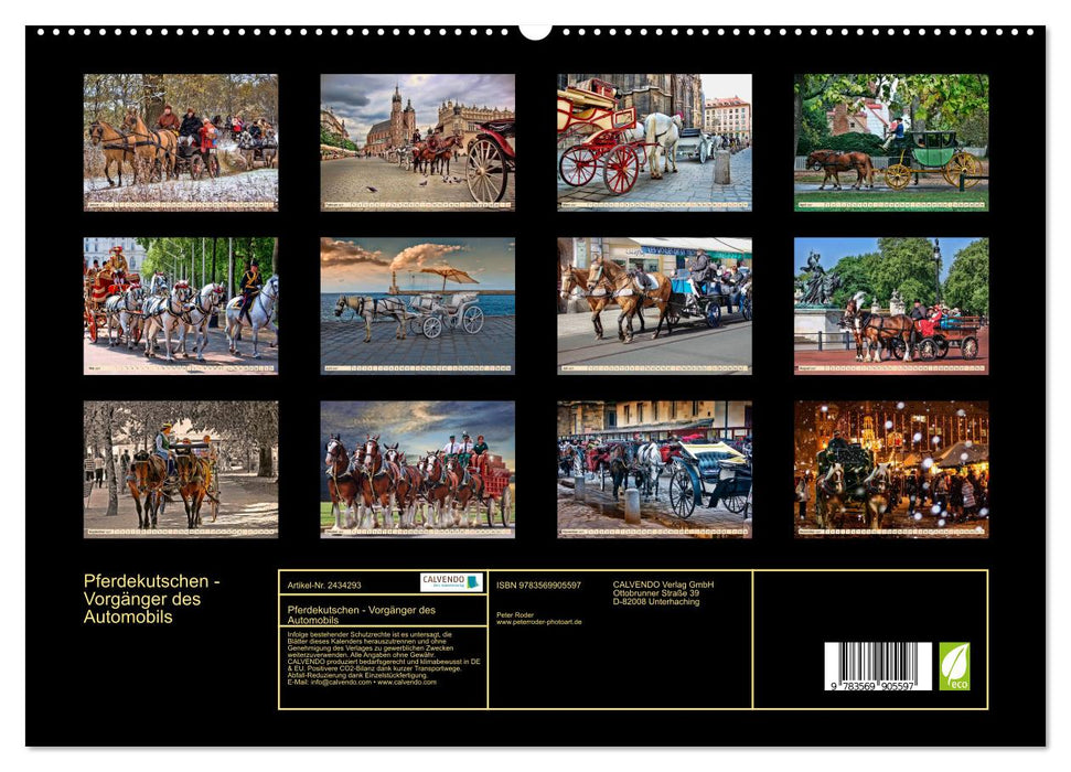 Pferdekutschen - Vorgänger des Automobils (CALVENDO Premium Wandkalender 2027)