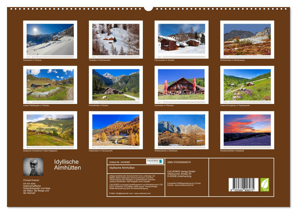 Idyllische Almhütten (CALVENDO Premium Wandkalender 2027)