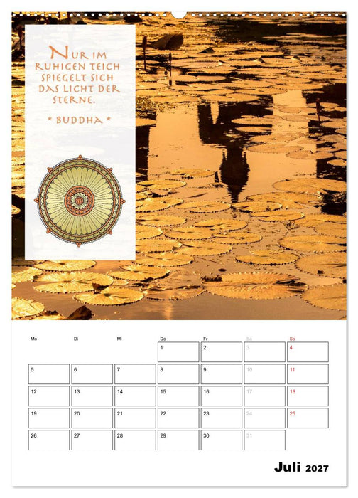 BUDDHAS ZITATE Buddhistische Weisheiten (CALVENDO Premium Wandkalender 2027)