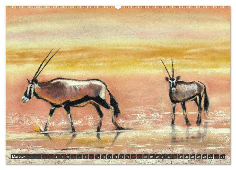 Afrika in Pastellgemälden (CALVENDO Wandkalender 2027)
