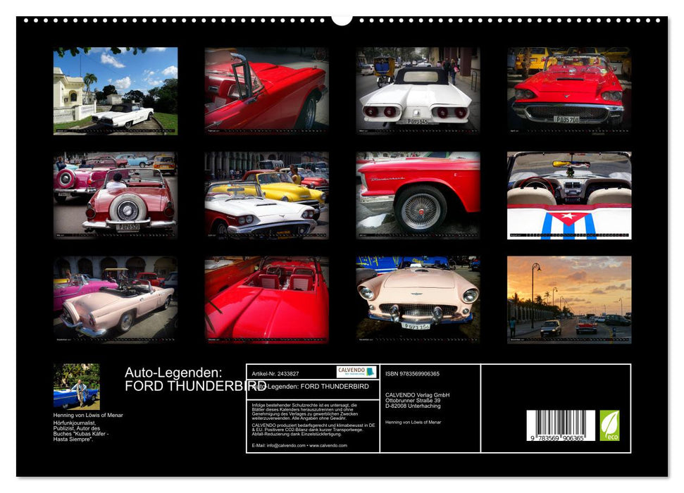Auto-Legenden: FORD THUNDERBIRD (CALVENDO Premium Wandkalender 2027)