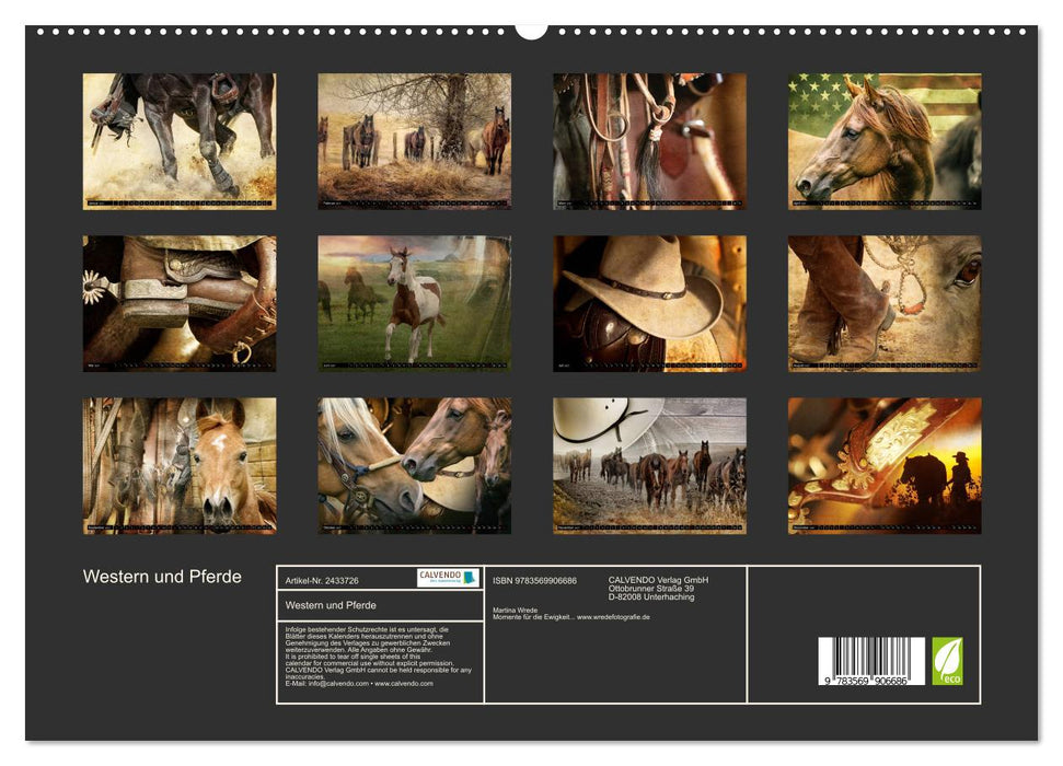 Western und Pferde (CALVENDO Premium Wandkalender 2027)