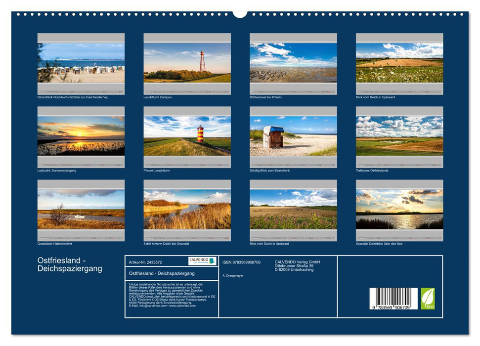 Ostfriesland - Deichspaziergang (CALVENDO Premium Wandkalender 2027)