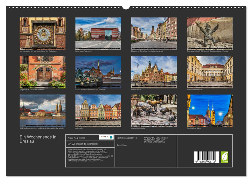 Ein Wochenende in Breslau (CALVENDO Premium Wandkalender 2027)
