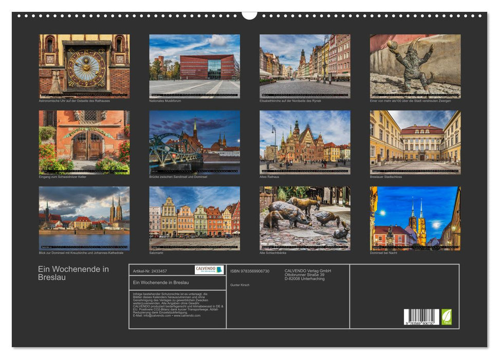Ein Wochenende in Breslau (CALVENDO Wandkalender 2027)