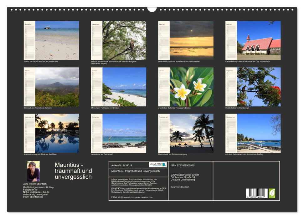 Mauritius - traumhaft und unvergesslich (CALVENDO Wandkalender 2027)