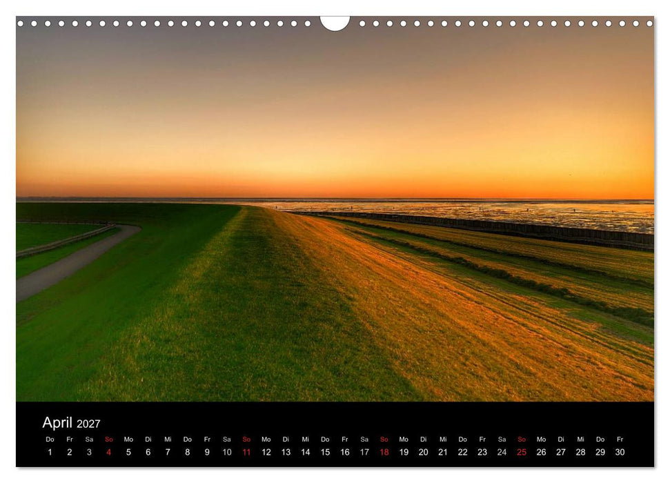 Zeit für... Insel Neuwerk - Himmel, Deiche, Watt und Meer (CALVENDO Wandkalender 2027)