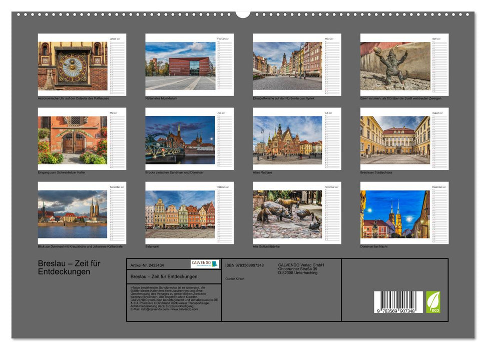 Breslau – Zeit für Entdeckungen (CALVENDO Premium Wandkalender 2027)