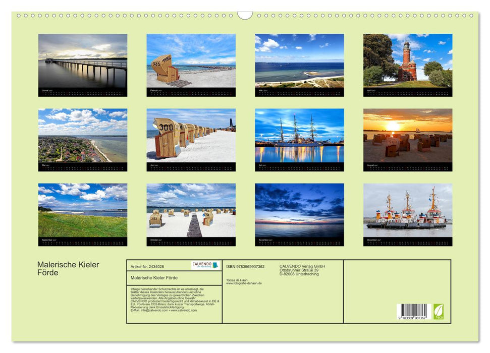 Malerische Kieler Förde (CALVENDO Wandkalender 2027)
