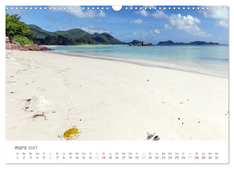 Paysages des Seychelles (CALVENDO Calendrier mensuel 2027)