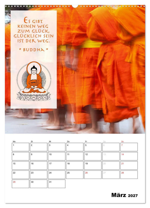 BUDDHAS ZITATE Buddhistische Weisheiten (CALVENDO Wandkalender 2027)
