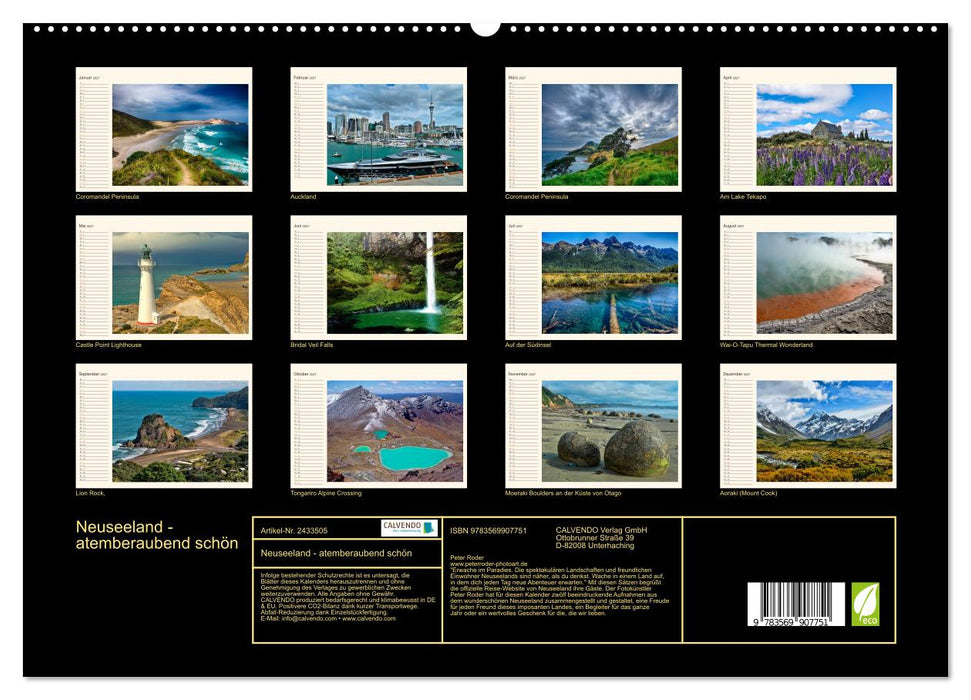 Neuseeland - atemberaubend schön (CALVENDO Premium Wandkalender 2027)
