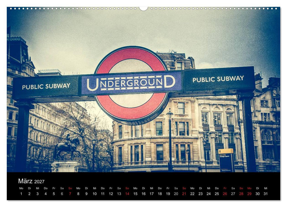 London an der Themse (CALVENDO Premium Wandkalender 2027)
