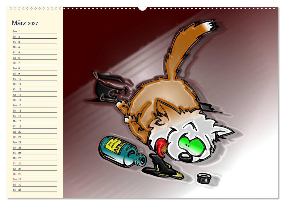 Alles für die Katz! Lustiger Katzen-Planer (CALVENDO Premium Wandkalender 2027)