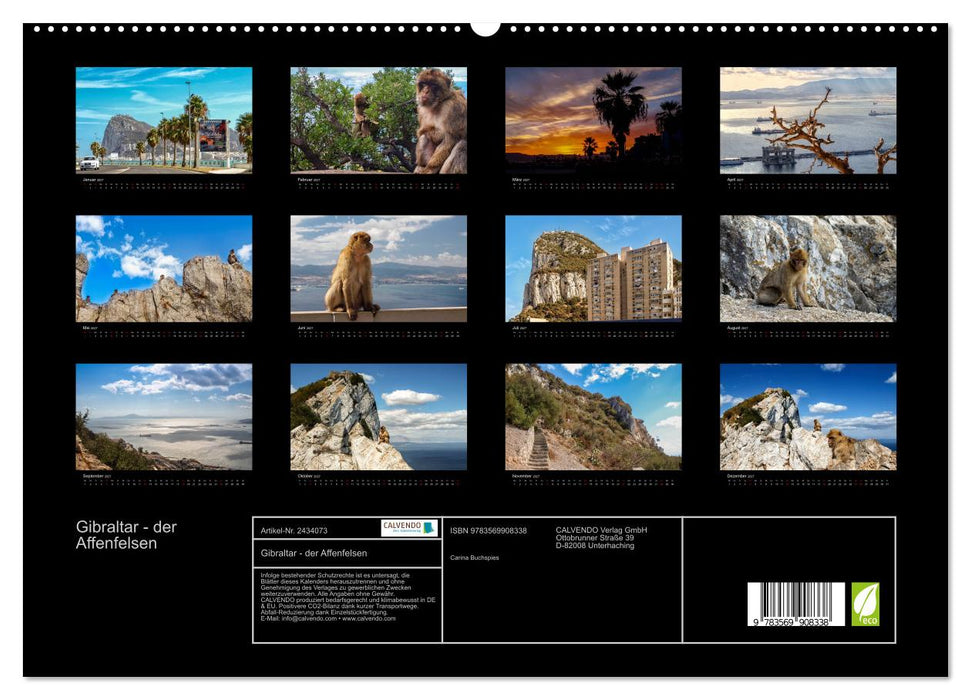 Gibraltar - der Affenfelsen (CALVENDO Premium Wandkalender 2027)