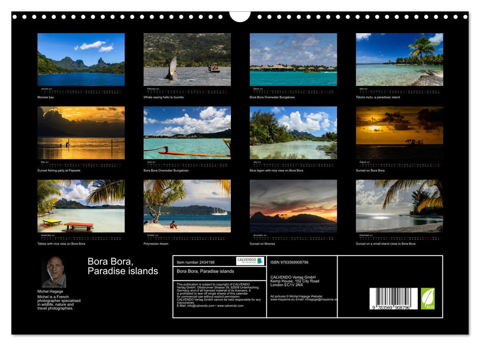 Bora Bora, Paradise islands (CALVENDO Monthly Calendar 2027)